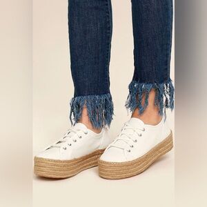 Steve Madden Hampton White Flatform Espadrille Sneakers